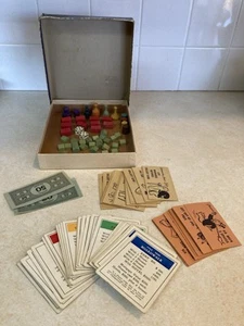 Vintage MONOPOLY Board Game Wooded Hotels Houses Dice & Spare Parts - Picture 1 of 15