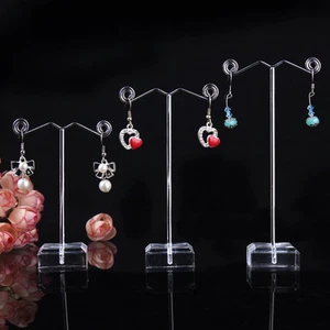 3pcs New Acrylic Metal Tree Earring Necklace Jewelry Display Stand Rack Holder - Picture 1 of 9