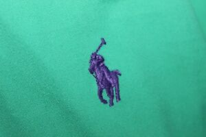 RALPH LAUREN Feather Weight Twill Shirt Men's 4XLT Tall Cotton Green Purple Pony