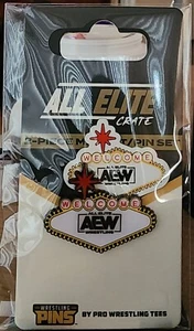 All Elite Crate Exclusive AEW Las Vegas Pin and Magnet Set All Elite DoN - Bild 1 von 1