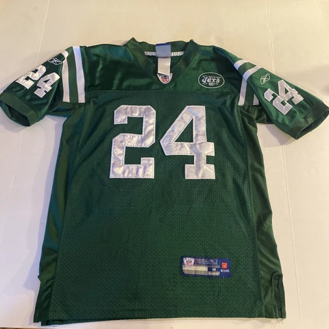 Darrelle Revis Reebok on Field NY Jets Green Sewn On Jersey Youth Medium #24 Cover