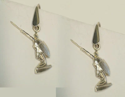 Pendientes Largos Con Alberto De Giussano de Plata 925 - Gancho con Gancho - Imagen 1 de 3