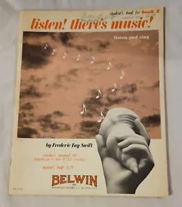LISTEN! THERES MUSIC! Sheet Music Vintage 1968 Songbook Learn Beginners Book Kid - Picture 1 of 10
