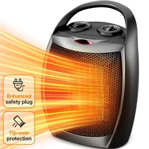 KISSAIR Compact 950W/1500W Space Heater Portable Handle Heat Hot Fan Small - Picture 1 of 7