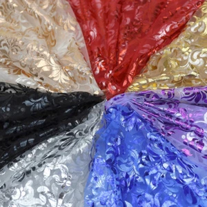 Netz Spitze Stoff Floral Retro Glänzend Transparent Netz für Vorhang Tutu Hintergrund - Bild 1 von 16