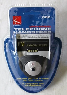 Handsfree for Mobile Phone - Clip on Over Earpiece - Transmits To FM - Car/Van - image 1 of 4