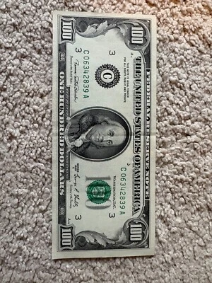 1969 series c 100 dollar bill - Image 1 of 2