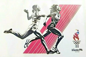 Funda de Almohada De Colección Juegos Olímpicos Atlanta 1996 Atletismo Corredores Std Queen Cañón Nuevo de Lote Antiguo - Imagen 1 de 7