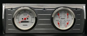 1941 1942 1943 1944 1945 1946 CHEVY TRUCK GAUGE DASH PANEL QUAD STYLE SET METRIC - Picture 1 of 7