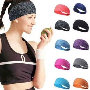 Soft Stretch Headbands Yoga Softball Sports Hair Band Wrap Sweatband Head New - Picture 1 of 25