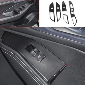 For Nissan X-TRAIL Rogue 2021-2024 Black Wood ABS Window Lift Panel Switch Cover - Picture 1 of 8