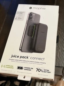 Mophie Juice Pack Connect 5000 mAh batterie portable pour téléphones compatibles Qi - Noir - Photo 1 sur 1