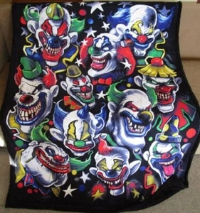 Nuevo Espeluznante Scary Evil Killer Payasos Vellón Sherpa Regalo Manta Halloween - Imagen 1 de 5