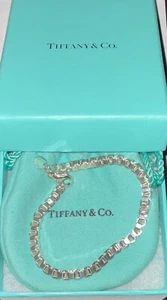 Tiffany & Co. Sterling Silver 7 3/4" Venetian Chain Link Bracelet - Picture 1 of 7