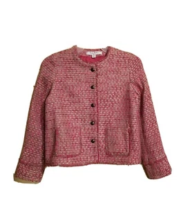 Brooks Brothers Pink and Grey Fleece Blazer  - Picture 1 of 3