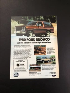 1980 FORD BRONCO ORIGINAL VINTAGE PRINT AD ADVERTISEMENT PRINTED - Picture 1 of 1