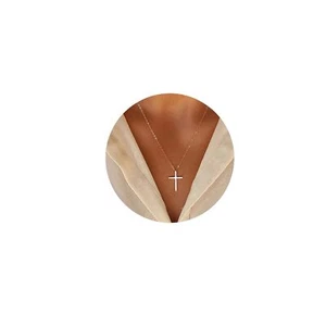 Tiny Cross Pendant Necklace for Women Simple Cross Necklaces Mothers Day Birthda - Picture 1 of 6