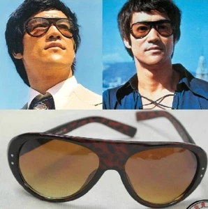 Kung Fu superstar BruceLee wearing Sun Glasses Crystal Glasses Art Figure - Picture 1 of 3