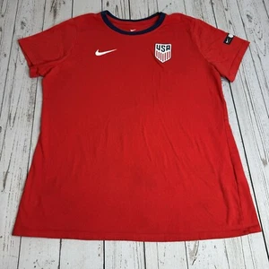 Camiseta Nike Fútbol Equipo Olímpico de Estados Unidos Calce Atlético Gráfico Mujer Grande Camiseta Roja - Imagen 1 de 11