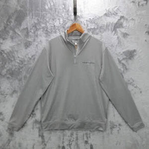 Peter Millar Sweater Men's Medium Gray Perth Performance Quarter Zip Crown Sport - Picture 1 of 19