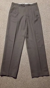 GIVENCHY MONSIEUR Men’s Solid Black Slack Dress Pants Made in USA Size 33R - Picture 1 of 12