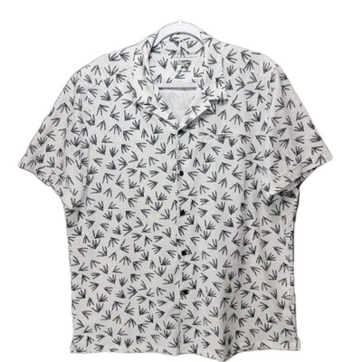 Stone Rose Shirt Mens XL Button Collar White Hi Tech Dresswear Hawaiian Office - Image 1 of 4