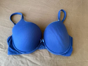 Victoria’s Secret Body By Victoria Perfect Shape Push Up Bra 34DD Blue - Picture 1 of 4
