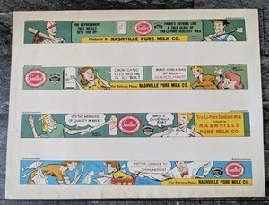 Nashville Pure Milk Co Sealtest Advertising Proof Sheet Dairy Ephemera 1950s - Picture 1 of 2