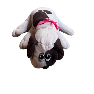 Vintage Pound Puppies Plüsch grau braune Punkte groß 17 Zoll Hund mit Schleife Tonka 1985 - Bild 1 von 8