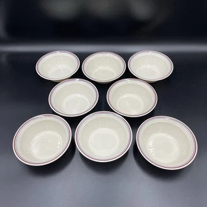 NEW Corelle ABUNDANCE Bowls Soup Cereal 6.75 inch Blue Burgundy Rings Lot of 8 - Picture 1 of 6