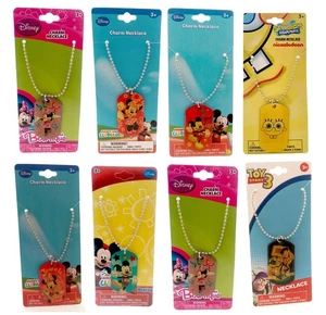 Disney 18" Pendant Dog Tag Charm Adjustable Necklace Chain 12 PCS Assorted New - Picture 1 of 20
