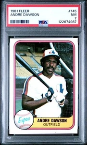 1981 Fleer #145 - ANDRE DAWSON - PSA 7 quasi nuovo!! - Foto 1 di 2