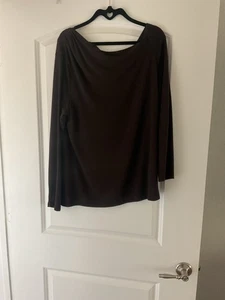 Banana Republic weiches Luxxe Off Shoulder Langarmshirt XL braun - Bild 1 von 3