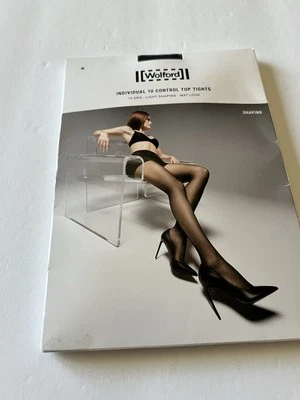 WOLFORD 18163 ИНДИВИДУАЛЬНЫЙ 10 УПРАВЛЕНИЯ ВЕРХНИЕ КОЛГОТКИ В ЧЕРНЫЙ РАЗМЕР СРЕДНИЙ НОВЫЙ С ЯРЛЫКАМИ - Изображение 1 из 4