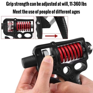 Hand Grip Strength Power Trainer Gripper Strengthener Adjustable Gym Exerciser - Picture 1 of 14