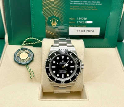 Rolex Submariner 124060 2024 41 mm cerámica negra acero inoxidable caja papel Foto 1 de 4