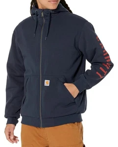 Sudadera Carhartt Rain Defender® Forrada en Vellón Logo Gráfico 105443-472 Grande - Imagen 1 de 8