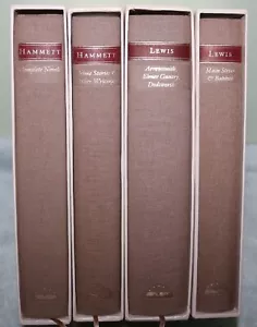 THE LIBRARY OF AMERICA SINCLAIR LEWIS DASHIELL HAMMETT SET OF 4 - Foto 1 di 8