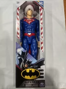 DC UNIVERSE Christmas Holiday 12" SUPERMAN FIGURE With Santa Hat - Picture 1 of 2