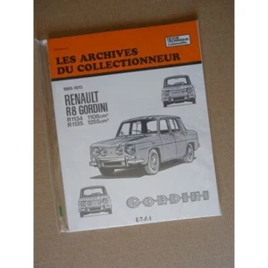 Renault 8 Gordini, R8G, Les Archives du Collectionneur RTA - Imagen 1 de 1