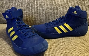 adidas Wrestling Shoes Low Cut Boxing Boots Havoc Trainers Mens Blue HVC 9.5 Uk - Picture 1 of 11