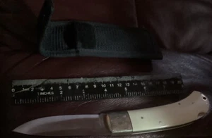 Ventura Cutlery Micarta OAl 9=Inches(Open)Stainless & Sheath JapanMfgRare Sweet! - Picture 1 of 17