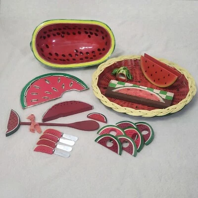 Lote de set de regalo vintage con temática de sandía decoración fiesta de verano cesta frutero Foto 1 de 4