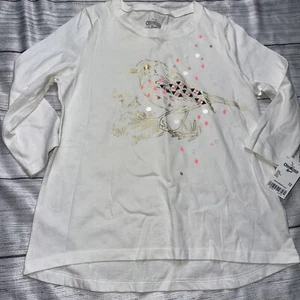 Oshkosh Girls Size 12 Bird 3/4 Sleeve Shirt NEW - Picture 1 of 3