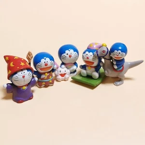 Lot of 5 DORAEMON as WIZARD w DINO 1.5" Mini Figure Movie Toy Collectible - Picture 1 of 5