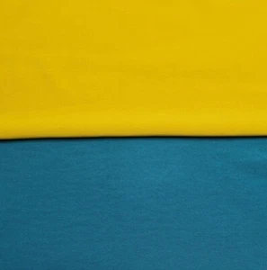 Tiny Twill Crepe Fabric Teal ,Mustard Colour Drapey Non Stretch 55" Wide - Picture 1 of 9