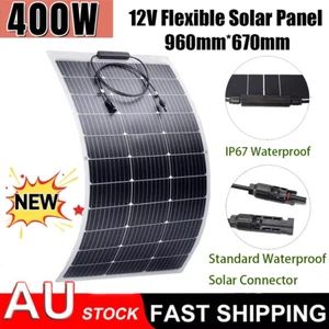 400W Flexible Solar Panel Mono Home Caravan Camping Charge Battery 400 Watt - Picture 1 of 14