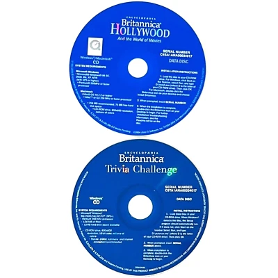 Encyclopedia Britannica Hollywood / Trivia Challenge - CD-ROM - LOT of 2 - Image 1 of 4