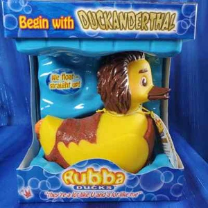 Duckanderthal Rubba Duck Rubber Encino Pre-Historic NIB New! - Picture 1 of 4