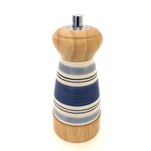 Pfaltzgraff RIO Mr. Dudley Combination Salt Shaker Pepper Mill 6.5" Wood Ceramic - Picture 1 of 12